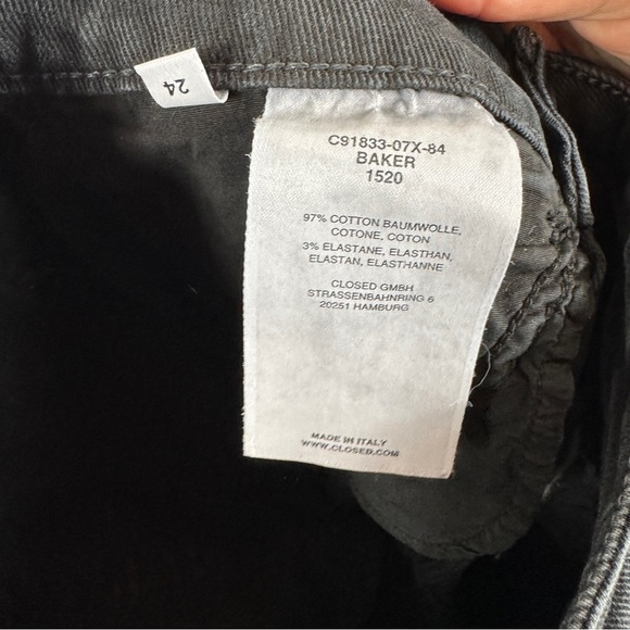 CLOSED Baker Gray Skinny Jeans Women’s Size 24 | Italian Stretch Denim - Picture 8 of 9